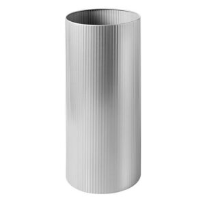 Steel Litter Bin – Fluted – 240 Ø x 600 (H) mm – Silver – 524SI
