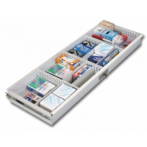 Pull Out Stationery Drawer – For Steel Bulk Filer – Mobile Shelving – Motorcraft Grey – POSD