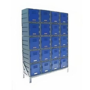 Plastic Food Lockers on Frame – 4 x 5-Tier (20 Tiers) – Flat Top – HACCP – 20FF-FLAT