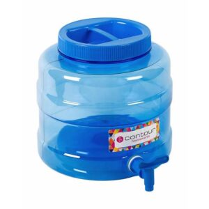 20L Plastic Water Canister – With Tap – Transparent Blue – Pack of 4