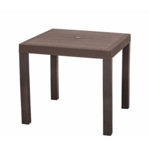 Plastic Square Table – Elite – 4 Seater – Cappuccino