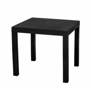 Plastic Square Table – Elite – 4 Seater – Black
