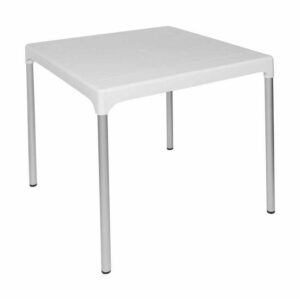 Plastic Square Table – Chelsea – 4 Seater – White