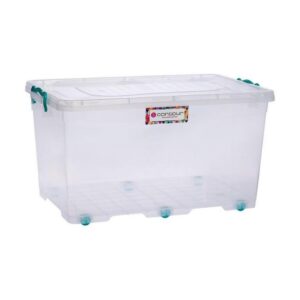 50L Clip and Lock Plastic Storage Box – Colour Options – Pack of 5
