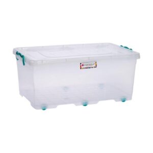 40L Clip and Lock Plastic Storage Box – Colour Options – Pack of 5