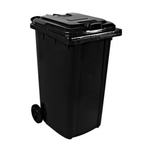 240L Wheelie Bin – Recycled Plastic – 2 Wheel – Black