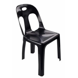 Plastic Catering Chair – Black