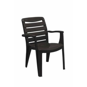 Plastic High Back Chair – Mia – Black