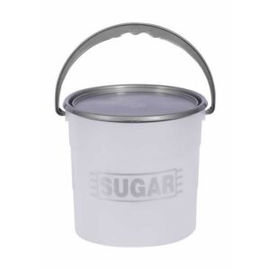 10L Plastic Bucket and Lid – Sugar – Pack of 5
