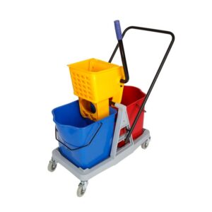 50L Double Bucket and Wringer Trolley – Econo – 71 x 44 x 96cm