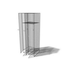 Wire Metal Locker – Powder Coated Steel Mesh – Double – 2 Doors – 1 Tier x 2