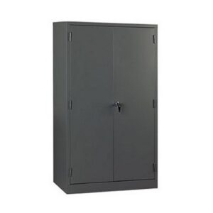 Steel Stationery Cupboard – Metal Storage Cabinet – 4 Shelves – Economy – Grey – 180 x 90 x 35 cm – SC350HG-grey