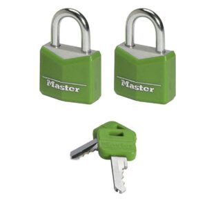 Aluminium Padlock – Keyed – 20mm – Pack of 2 – MA350220-green