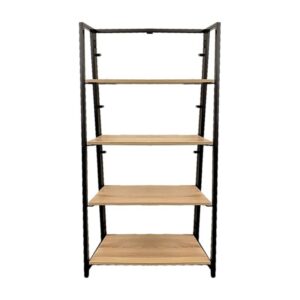 Shelving – 4 Tier – Wood and Steel – 65 x 32 x 133 cm – HH300107