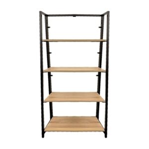 Shelving – 4 Tier – Wood and Steel – 65 x 32 x 133 cm – HH300107