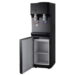 Water Cooler Dispenser – Hot and Cold – Freestanding with Storage Compartment – Black