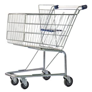 Steel Shopping Trolley – Metal Mesh – with Child Seat – 140L