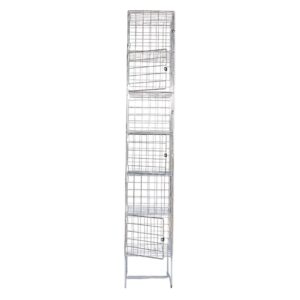 Wire Mesh Locker – Electro Plated – 6 Doors – 180 x 30 x 45cm
