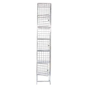Wire Mesh Locker – Electro Plated – 6 Doors – 180 x 30 x 45cm