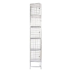 Wire Mesh Locker – Electro Plated – 5 Doors – 180 x 30 x 45cm