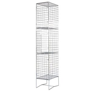 Wire Mesh Locker – Electro Plated – 3 Doors – 180 x 30 x 45cm