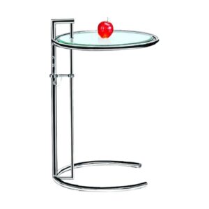 Round Coffee Table – Glass – Height Adjustable