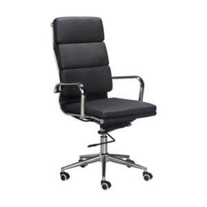 High Back Office Chair – Eames Cushion – PU Leather – Tilt – Gas Height – Colour Options
