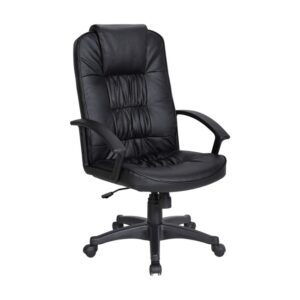 High Back Office Chair – Fire – Nylon – Swivel and Tilt – Gas Height – Black