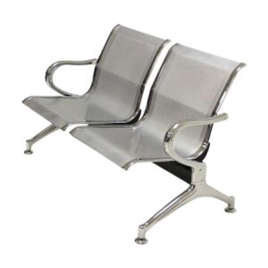 Airport Bench – Public Seating – Heavy Duty Standard Steel – Indoor Use – Flat Packed – Two Seater – 122 x 67 x 79 cm