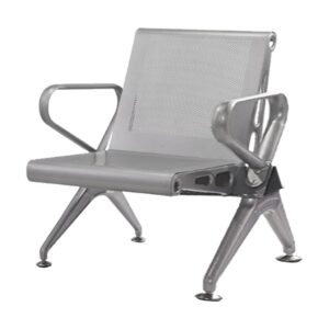 Airport Bench – Public Seating – New Chrome Deluxe – Indoor Use – Flat Packed – One Seater – 61 x 68 x 78 cm