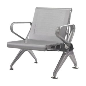 Airport Bench – Public Seating – New Chrome Deluxe – Indoor Use – Flat Packed – One Seater – 61 x 68 x 78 cm