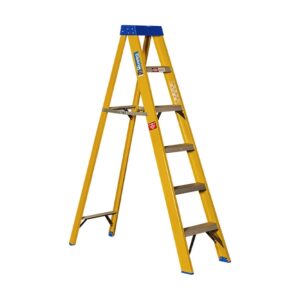 Partial Fibreglass Step Ladder – Single Sided – Industrial A-Frame – 4 Steps – 1.2m