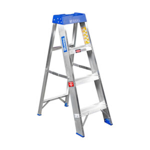Aluminium Step Ladder – Single Sided – A-Frame – Heavy Duty Industrial – 4-Step – 1.20m