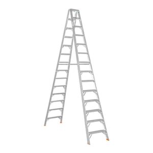 Aluminium Step Ladder – Double Sided – Heavy Duty Industrial – 14-Step – 4.20m