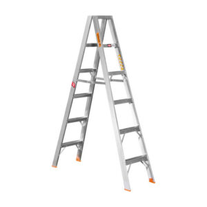 Aluminium Step Ladder – Double Sided – A-Frame – Heavy Duty Industrial – 6-Step – 1.80m