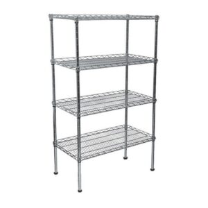 Wire Steel Shelving – Galvanised – 4 Shelves – 180 x 120 x 45 cm
