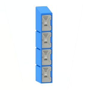 Plastic Locker – Solid Door – Slant Top – 4 Tier – 45.5 x 31 x 193cm