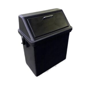 Litter Bin – Monkey Proof – Plastic – 90L – 51 x 30 x 101 cm – Black