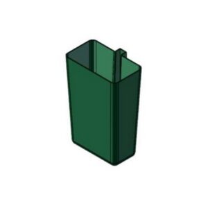 Refuse Bin – Pole Bin – Rectangular – Fixed – 50L – 39 x 22 x 59 cm – Green