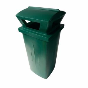 Litter Bin with Lid – Pavement – Plastic – 89L – 39 x 34 x 67 cm