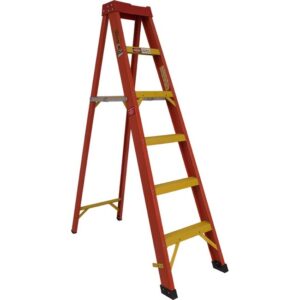Fibreglass Single Sided Step Ladder – Industrial – Heavy Duty – 14 Steps – 4.2m