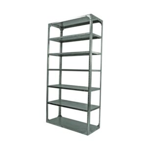 Bolted Shelving Steel Bay 7 Shelves – Uni-Angle – Seven Shelf Kit – Galvanised – 335.3 x 91.4 x 91.4 cm