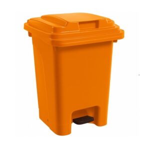 Plastic Pedal Bin – Foot Operated – 60L – Orange