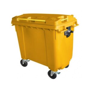 660L Wheelie Bin – 4 Wheel – Bulk Bin – Plastic – Yellow