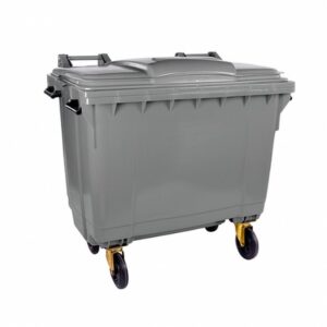 1100L Wheelie Bin – 4 Wheel – Bulk Bin – Plastic – Grey