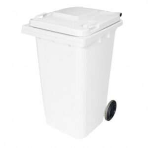 240L Wheelie Bin – 2 Wheel – Plastic – White