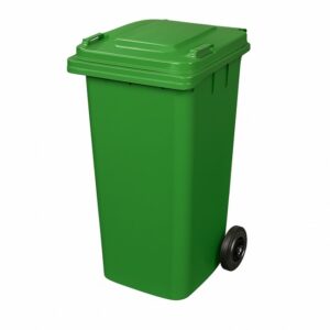 120L Wheelie Bin – 2 Wheel – Plastic – Green