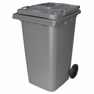 240L Wheelie Bin – 2 Wheel – Plastic – Grey