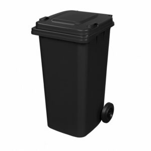 120L Wheelie Bin – 2 Wheel – Plastic – Black