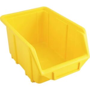 Senator Stack & Hang Plastic Bin – Small Parts Storage – SEN2 – with Label Holder – 24 x 15.5 x 12.5 cm – Yellow